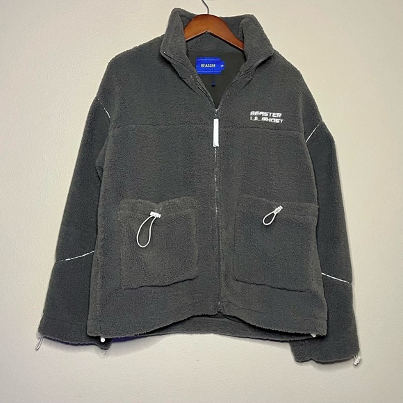 Oversized Embroidered Sherpa Coat - Picture 6 of 16